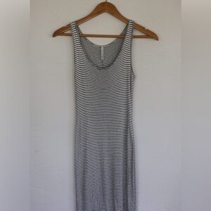 Boutique Beach/Swim cover up dress, black & white stripped, S